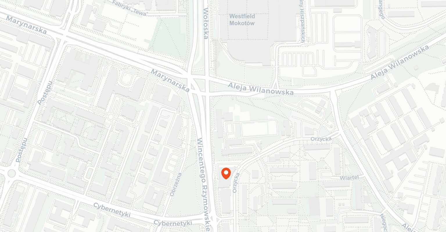 Mapa okolic biura SEQRED - Rzymowskiego 34, Mokotów, Warszawa